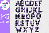 Buffalo Plaid Alphabet Bundle - Sublimation Alphabet